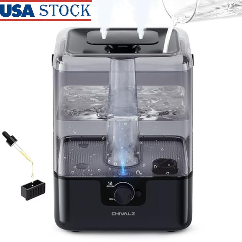 6L Cool Mist Humidifier Top Fill Aroma Diffuser Quiet 50 Hours Bedroom Nursery