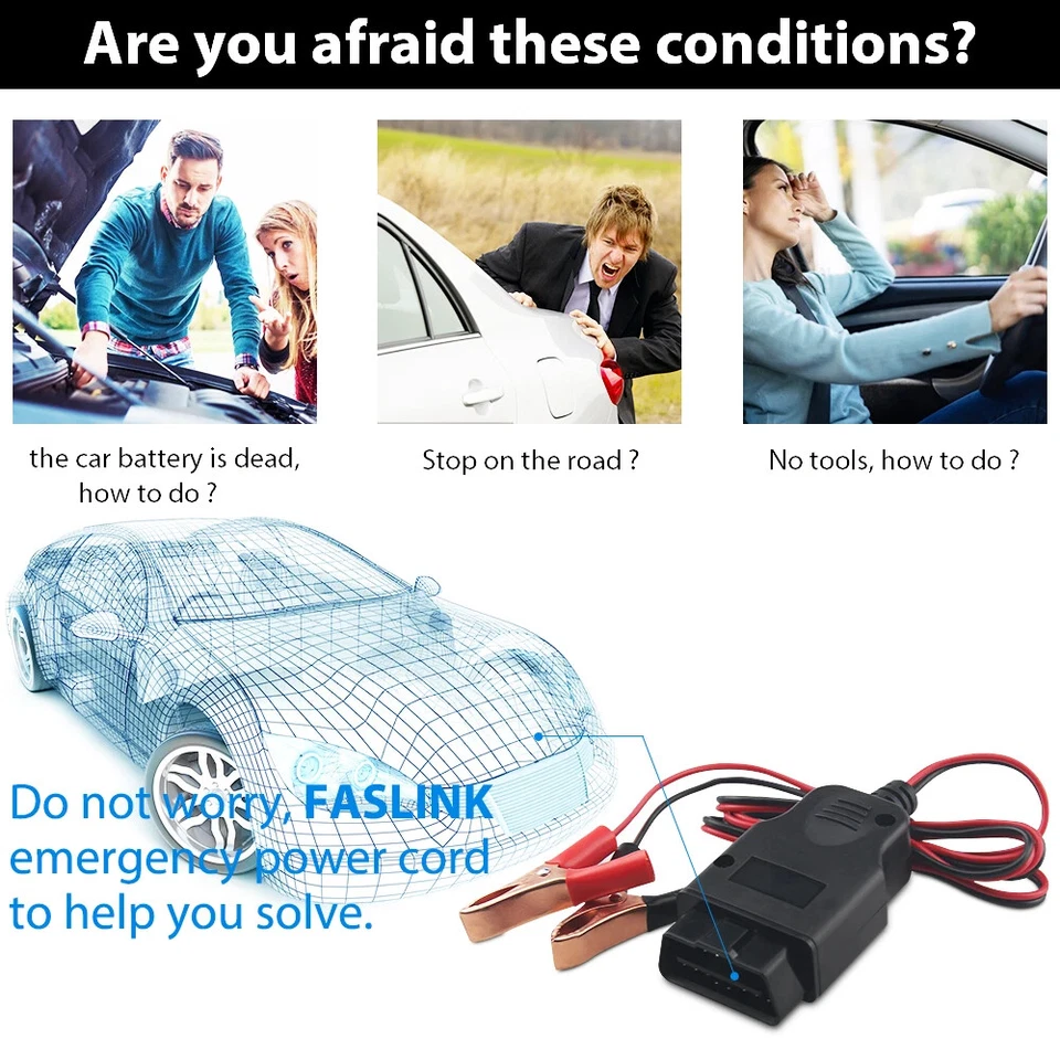 12V OBD2 ECU Ahorro de Memoria Fuente de Alimentación de Emergencia Cable Kit de Reemplazo de Batería de Coche Foto 4 de 4