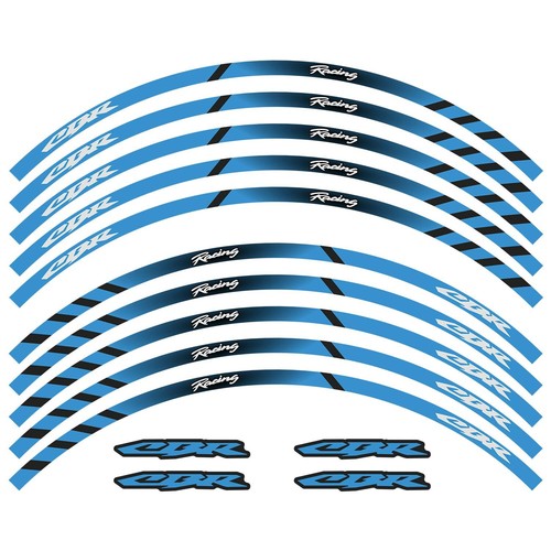 US 17" Reflective Wheel Decal Edge Outer Rim Sticker Tape For Honda CBR125R/250R - Picture 3 of 13