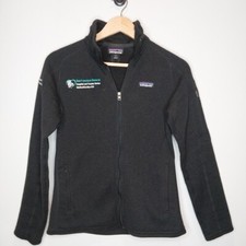 Patagonia Women's Black Full Zip Better Sweater Activewear Jacket Size S Logo