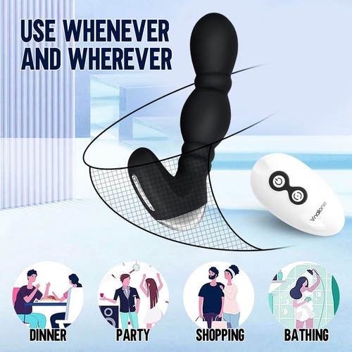 Male Prostate Massager Vibrator Thrusting Anal butt Plug Dildo Men Aldult SexToy - Picture 7 of 17