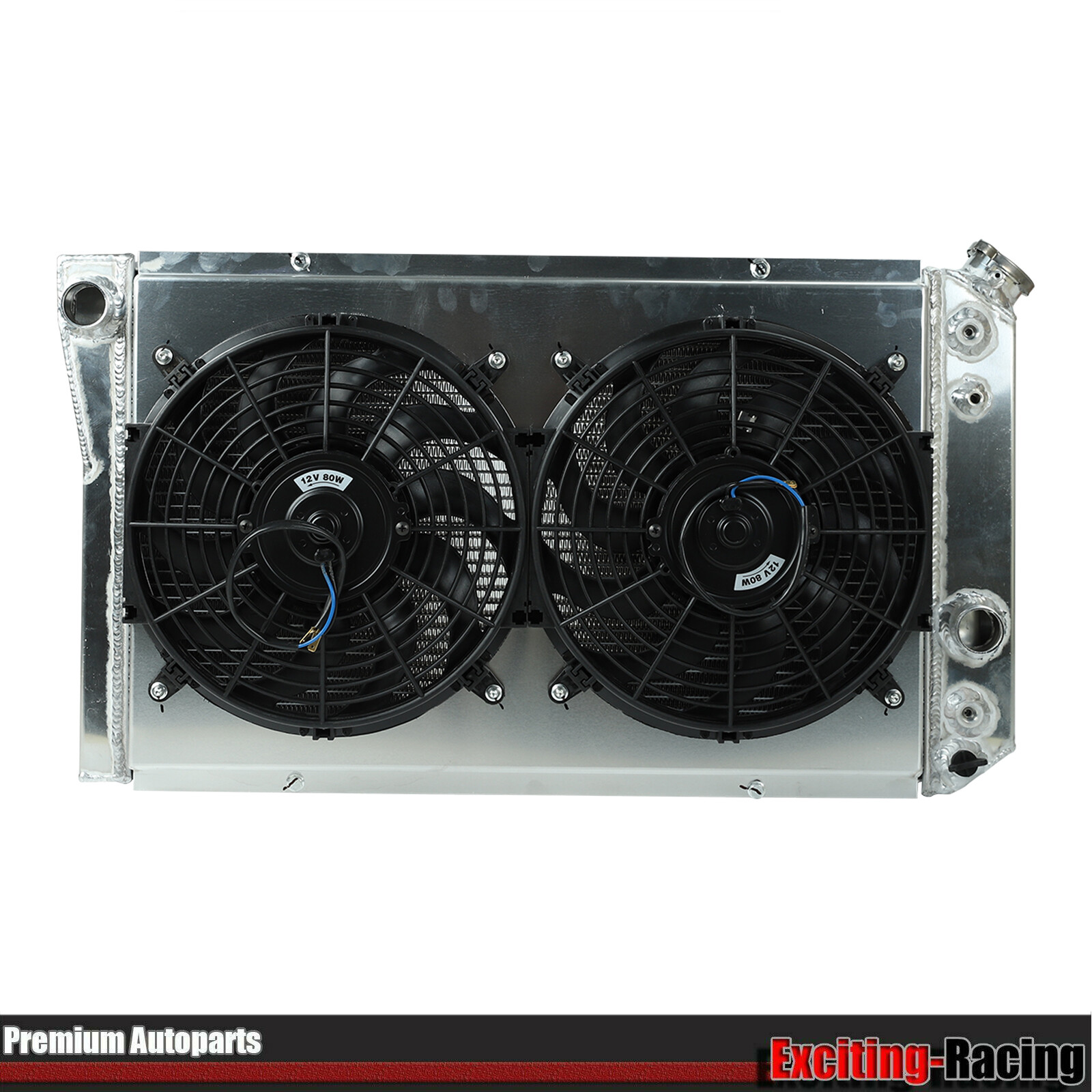 Aluminum 3 Row Racing Radiator Slim Fan Shroud Fit 19821990 CORVETTE