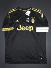 Nuevo 2015-2016 Auténtico Adidas Juventus Tercera Negro Dorado Camiseta Camiseta Kit