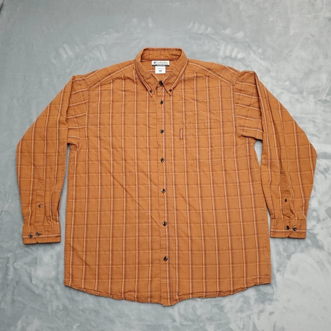 Chemise Columbia PFG Pêche Ventilée Homme Orange Mangue - Taille XL - Auburn Tigres