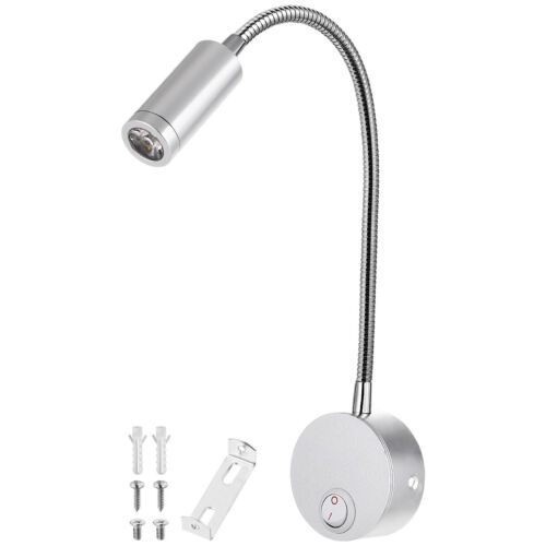 LED Wall Lamp Bedside Reading Light Flexible Arm Counter - Picture 2 of 12