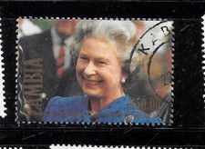 ZAMBIA SC#569 1992 ELIZABETH II COMMEMORATIVE POSTALLY USED OLD VF STAMP