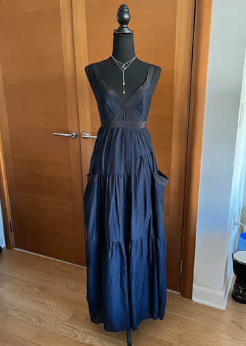 New Marc Jacobs Silk Blend Tiered Backless Maxi Dress, Size 0