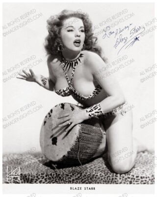 Gorgeous Photo 50's Burlesque Beauty BLAZE STARR Sexy Risque Dancer Autograph RP