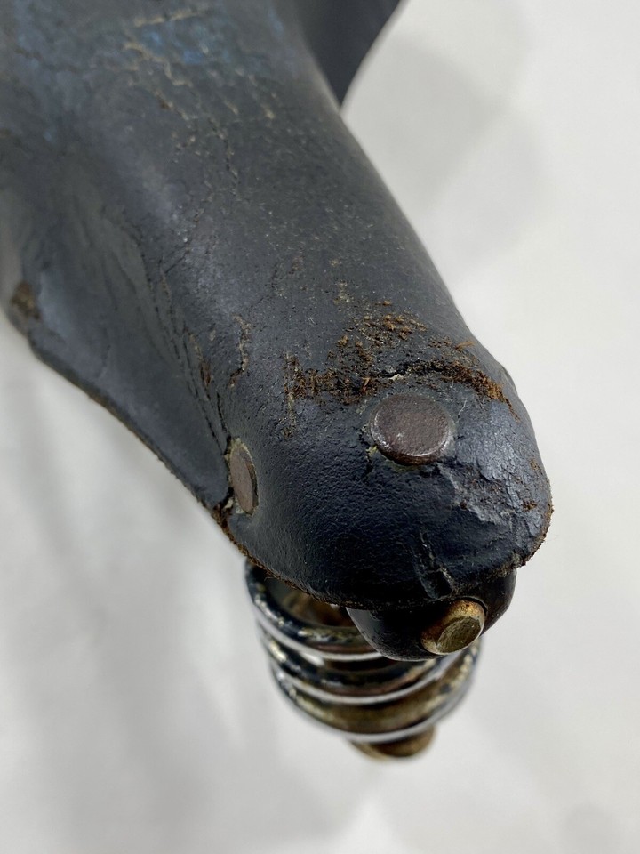 Selle Cuir Vintage Wright's – Rail Noir – Pour Velo Route Ou Klunker