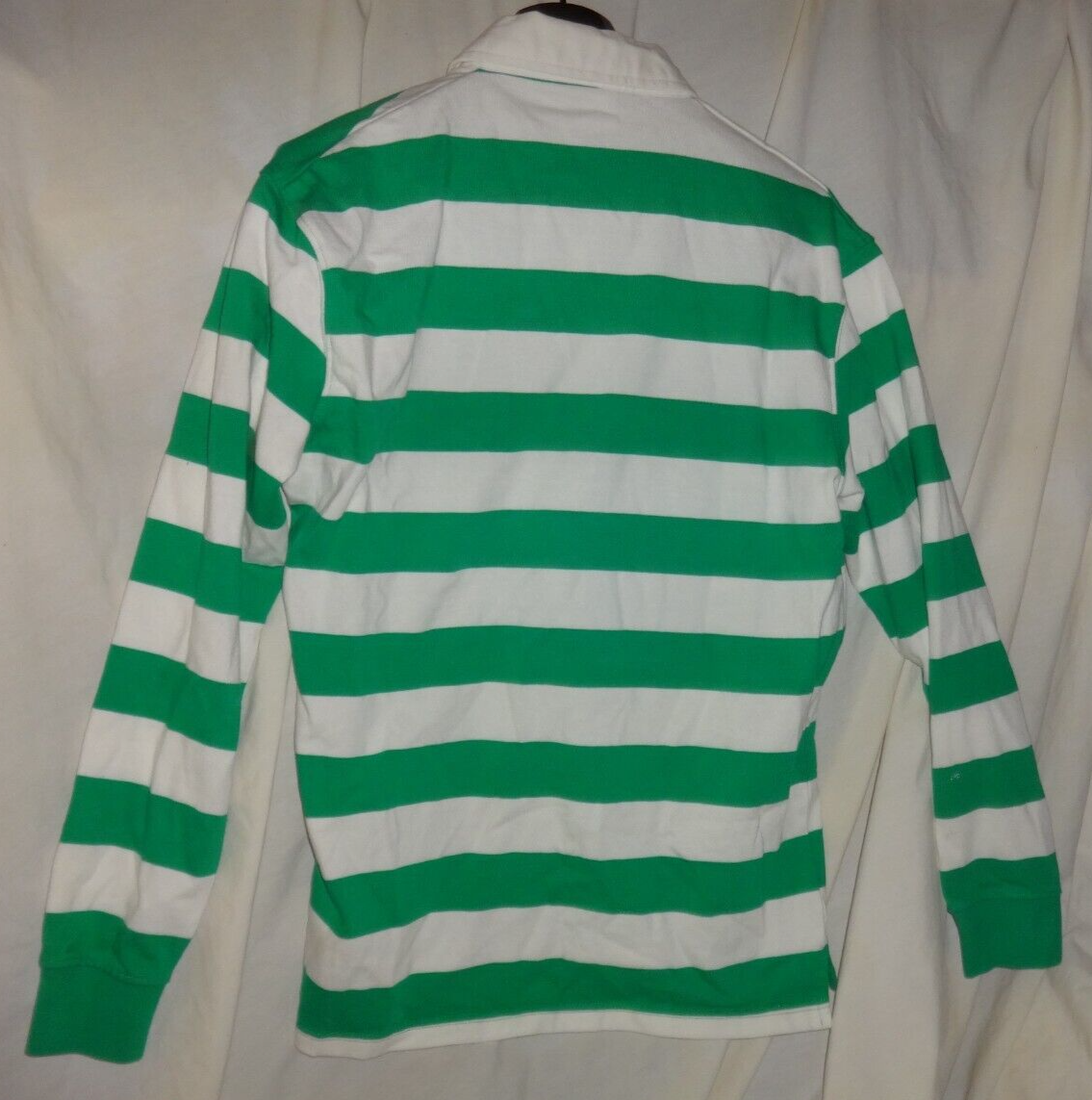 Zara X Cherry Coca Cola Green & Ecru Stripe Rugby Long