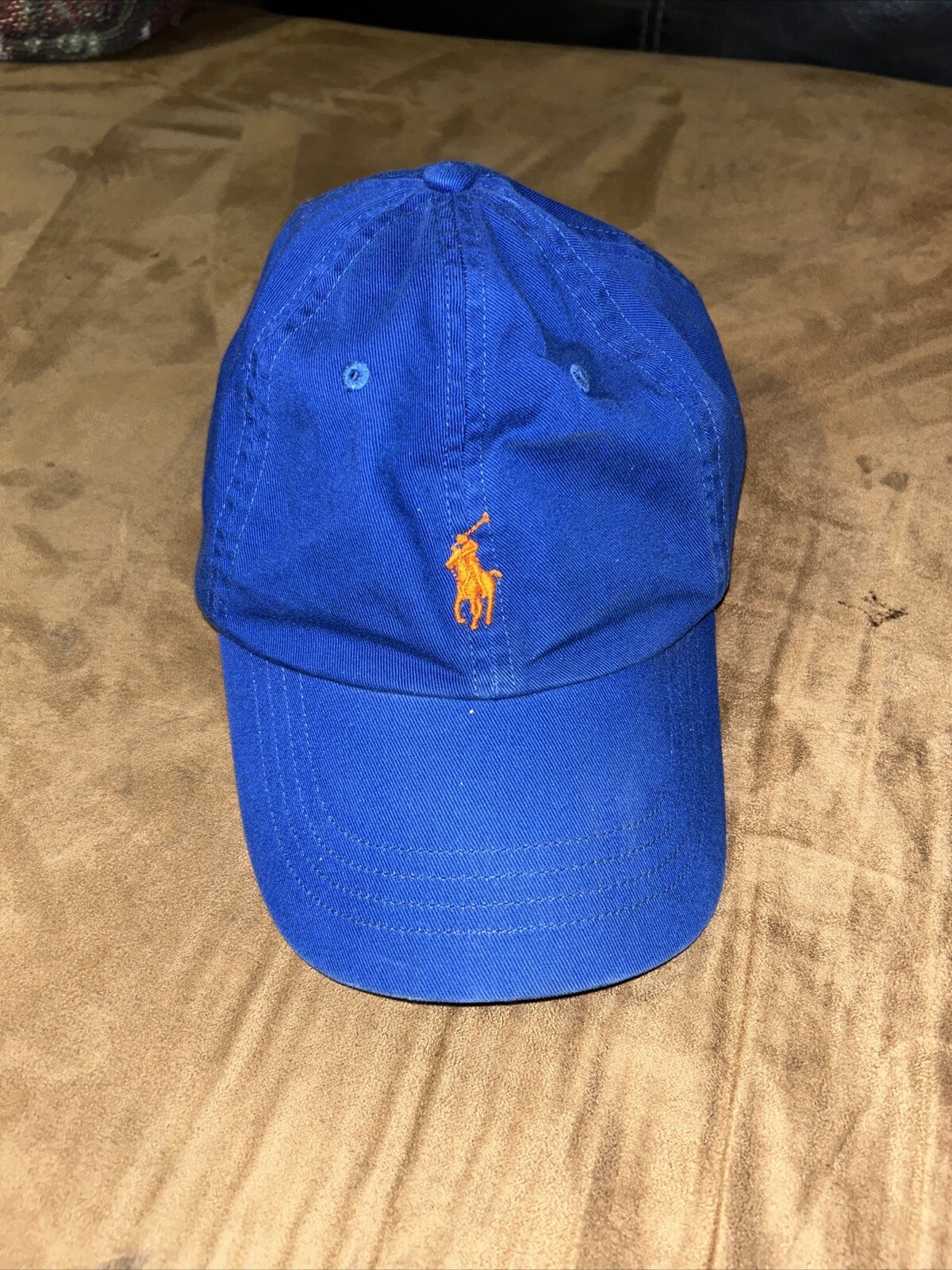 Cappello Polo By Ralph Lauren Adulto Cinturino Blu Schiena Posteriore Regolabile Pony Cotone