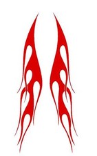 Flame 41 Decal Vinyl Graphic Car Truck Blaze Suv Semi Cross Over Fire Hood Van