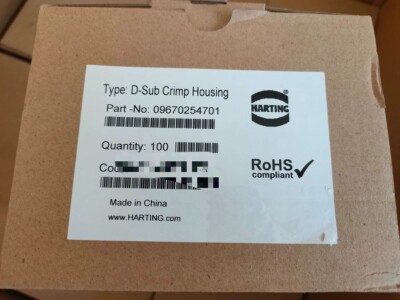 10PCS NEW D-SUB DB25 09670254701 Connector HARTING