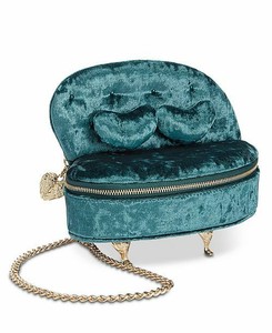 blue velvet crossbody bag