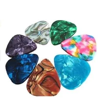 Acoustic Bulk Guitar Pick Picks Plectrum Celluloid Electric Smooth0.46mm 10X 