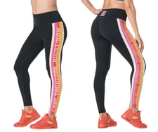 Zumba Come Together High Waisted Ankle Leggings - XS  S  M  L  XXL ~ Black