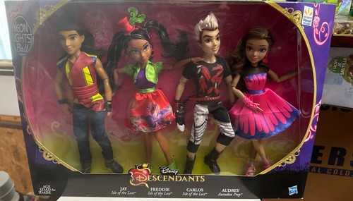 NEW Disney Descendants Neon Lights Ball Exclusive 4-Pack Jay Freddie Carlos - Picture 3 of 3