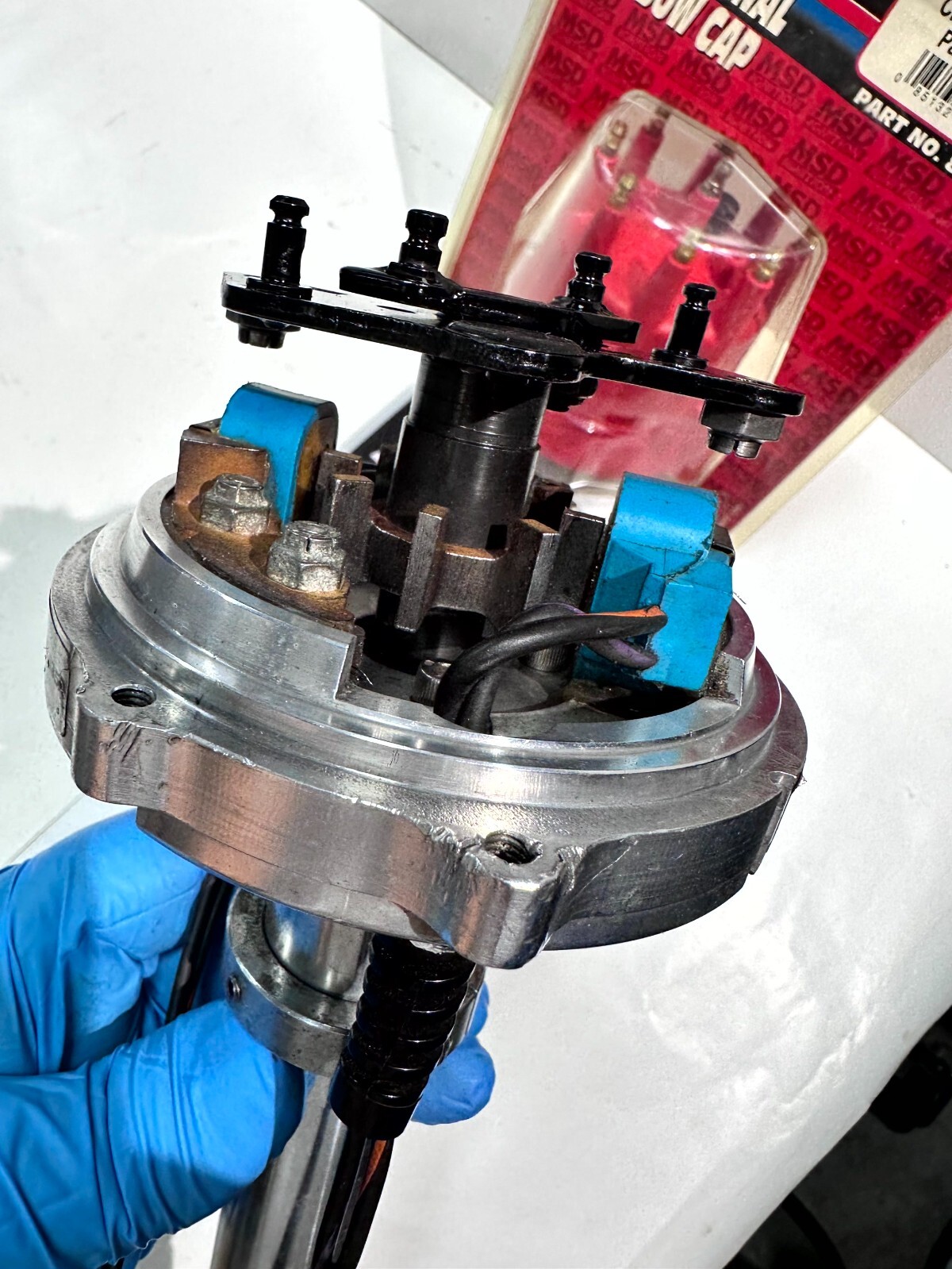 MSD 8356 SBC BBC DUAL PICKUP SLIP COLLAR DISTRIBUTOR NEW CAP KIT NEW