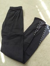 NEW in bag girls black ice skating pants with rhinestones XS 5 6 Last one 