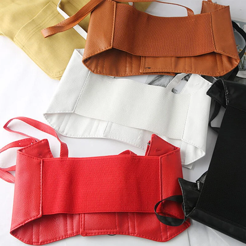 Women's PU Leather Body Harness Adjustable Strap Waist Belt Vest Corset Vintage - Image 3 of 4