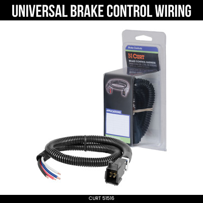 CURT Quick Plug Universal Electric Trailer Brake Controller Wiring Harness 51516