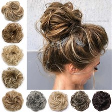 Real Thick Curly Messy Bun Hair Piece Scrunchie 100 Natural Hair Extensions USA