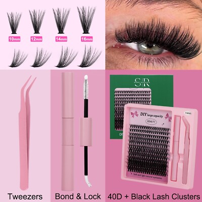 Zum Selbermachen Cluster Wimpernverlängerungen Kit: 240 Stck. für atemberaubendes Volumen