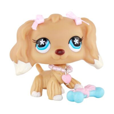 Mini Pet Shop LPS Toy Dog Cocker Spaniel 748 with Cute Accessories Girl Gift