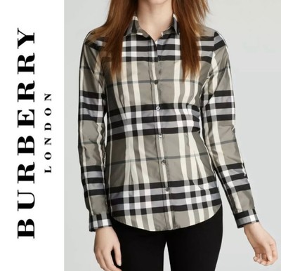 burberry check button down shirt