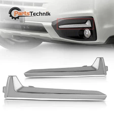 Pair of Front LH&RH Fog Light Cover Trim Chrome For 2017-2018 Subaru Forester