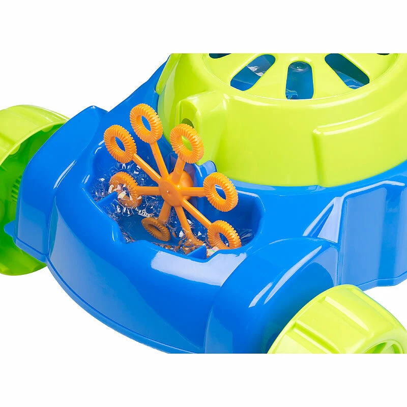 infactory Batteriebetriebene Seifenblasen-Maschine im Rasenmäher-Look - Bild 3 von 4