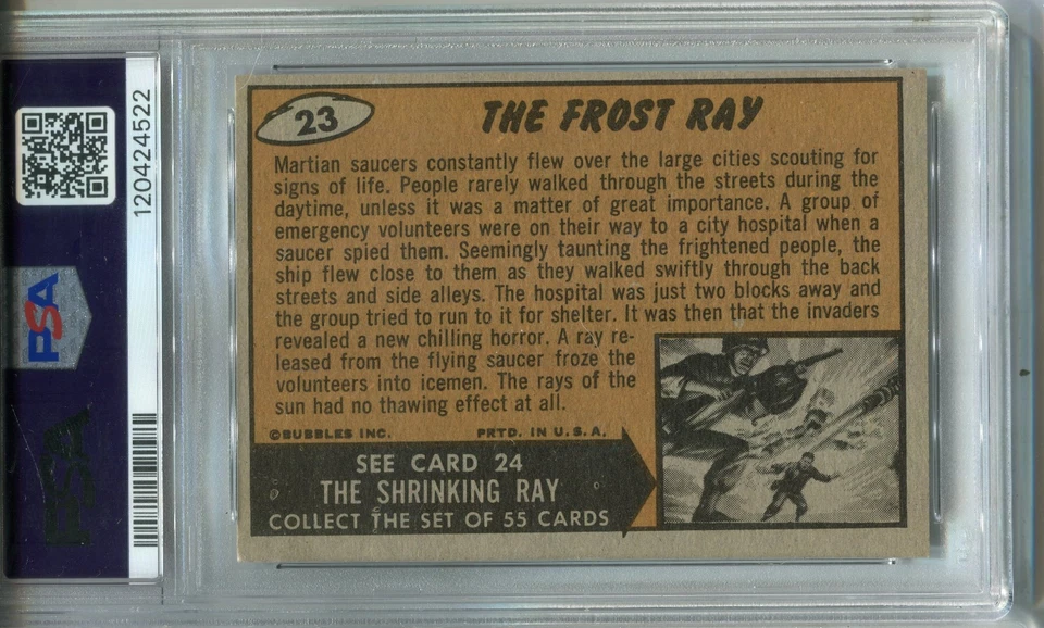 1962 Mars Attacks #23 The Frost Ray PSA 6 EX-MT - Image 2 of 2