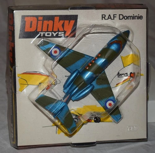 Vintage Dinky No. 728 RAF Dominie Airplane Blue Diecast - NEW in Box - R.A.F.