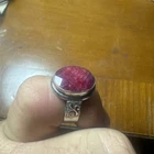 Vintage Natural Ruby Sterling Silver Ring Size 6.5 6 grams