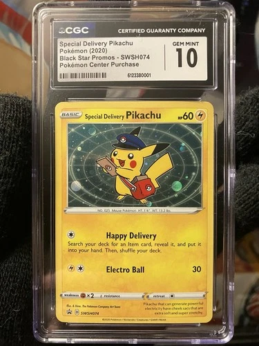 Special Delivery Pikachu - SWSH074 - Sword & Shield Promo - CGC 10 Gem Mint