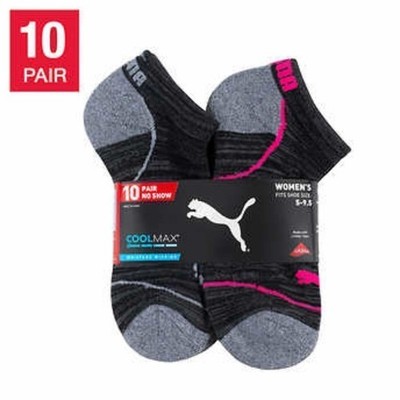 PUMA Ladies' No Show Sock, 10-pair