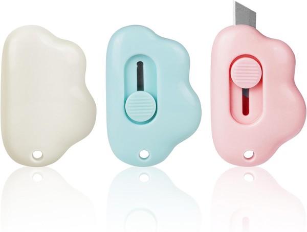 Mini Box Cutter 3Er Set Einziehbar Tragbares Universalmesser PaketöFfner Cutter-image