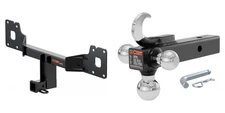 CURT Trailer Hitch Class 3 2in Receiver Multi-Ball Mount w/ Hook Tow Kit - 13291