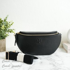 Tory Burch Thea Pebbled Leather Belt Bag Fanny Pack in Black 165917 NWT