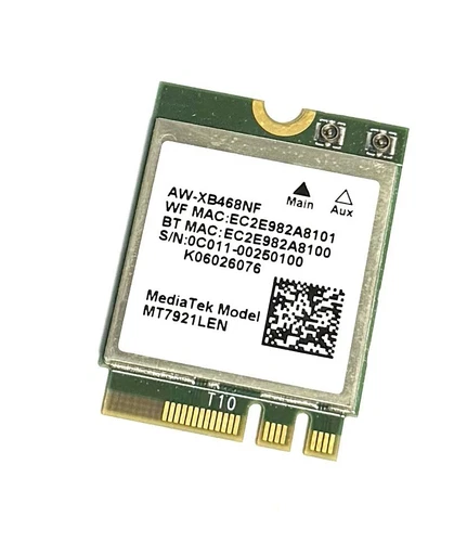 Mediatek MT7921LEN Wi-Fi 6 AW-XB468NF M.2 BT 5.2 802.11ax Card Genuine