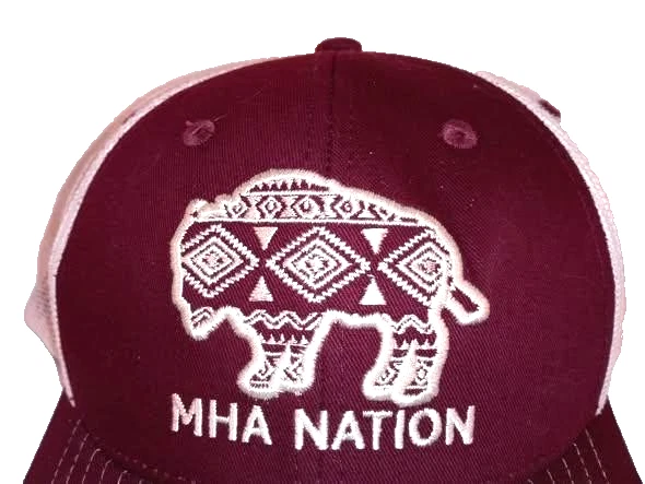 MHA Nation Hat Cap Snap Back Mens Maroon White Trucker Zephyr Mesh Baseball - Image 2 of 4
