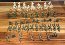 TIM-MEE & BERGEN TOY WWII U.S. ARMY NAVY AIRFORCE SOLDERS SAILORS PILOTS Qty 67