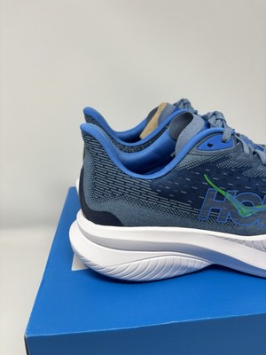 Hoka One One Mens Mach 6 1147790 DHN Blue Running Shoes Sneakers Size 10.5 D Hoka One One Mach 6 1147790-DHN Blue White Running Sneakers  main image 2