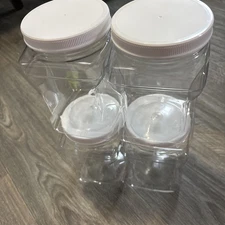 Plastic Container with Lids 2 Quart  Candy/Dry Ingredients Food Storage Set of 4