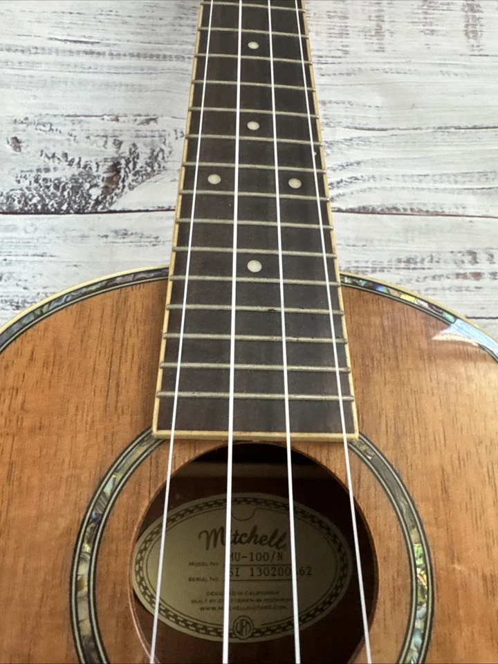Mitchell MU-100/N Koa Concert Acoustic Ukulele MU-100 Abalone - Image 4 of 4