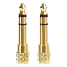 Gold-Plated 6.35Mm 1/4 Male to 3.5Mm 1/8 Female Stereo Jack Adapter for Headphon