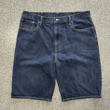 Levis Shorts Jean Denim Mens 40x12 569 Relaxed Fit Loose Baggy Dark Wash