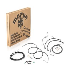For Harley Touring ABS Black 12"-14" Handlebar TBW&Clutch Line&Front Brake Line 