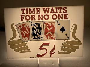 VINTAGE FORTUNE TELLER COIN OP MARQUEE SIGN PANEL COIN OPERATED MACHINE ARCADE