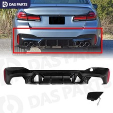 For 17-23 BMW G30 5 Series M Competition Style Gloss Black Rear Bumper Diffuser